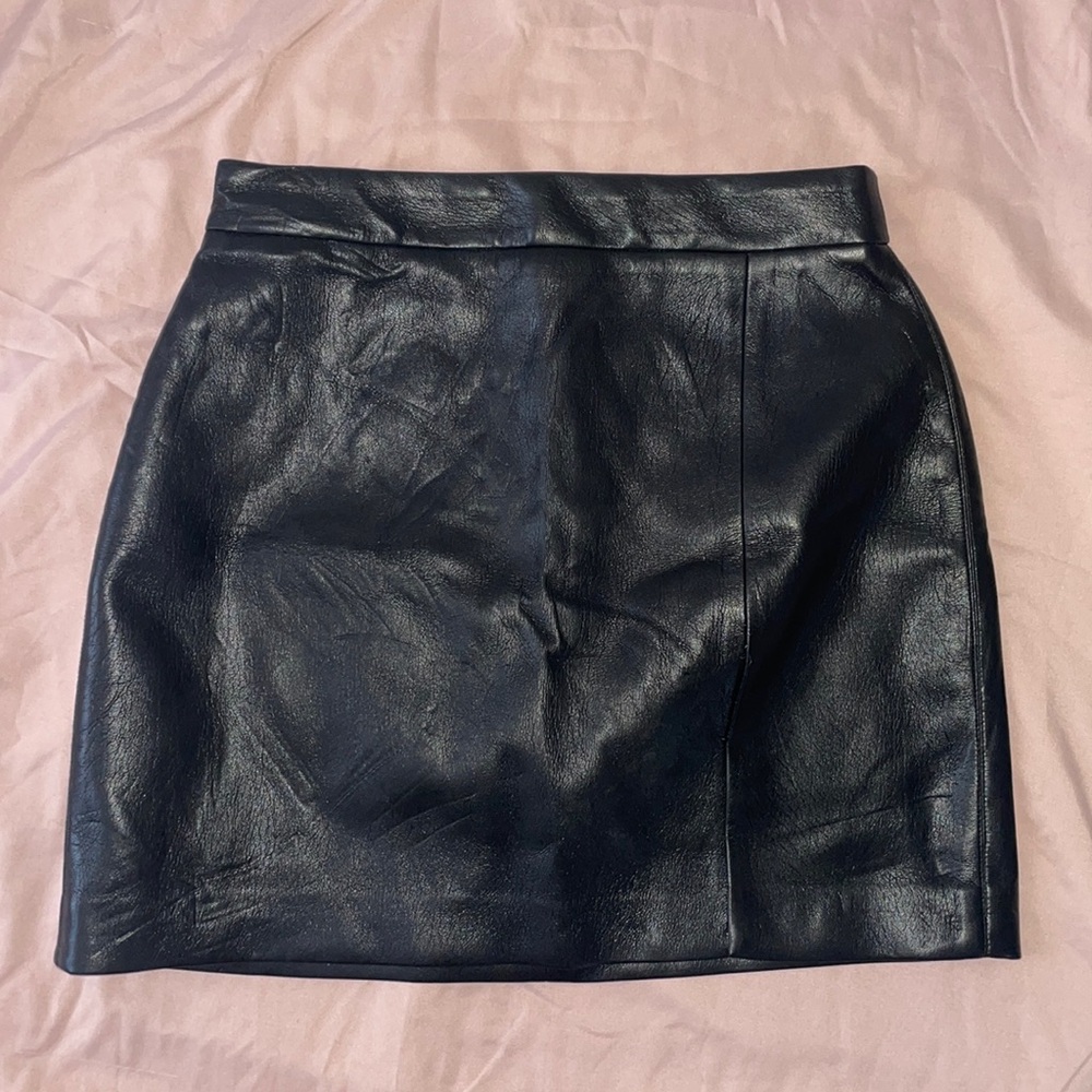 Wilfred Leather Mini Skirt
